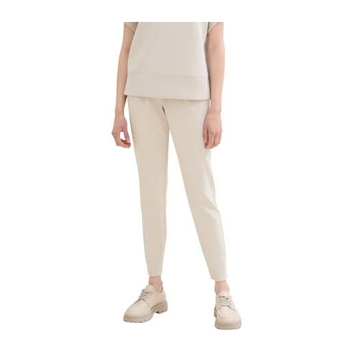 TOM TAILOR 1008375 pantaloni larghi, 12365-dusty beige, 32w x 30l donna