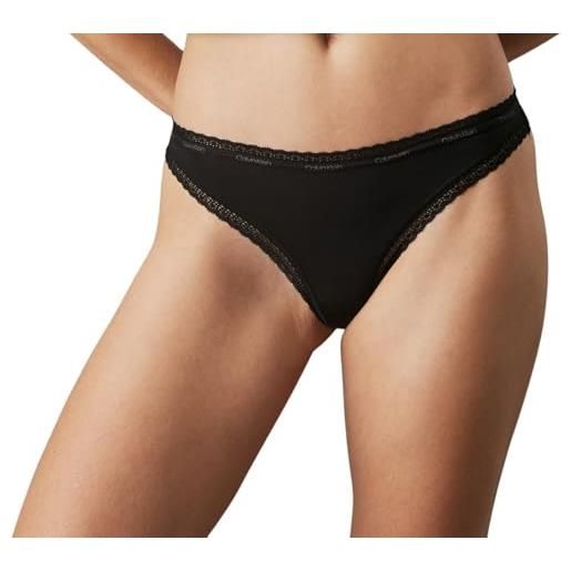 Calvin Klein thong 000qd3763e, perizoma donna, nero (black), l