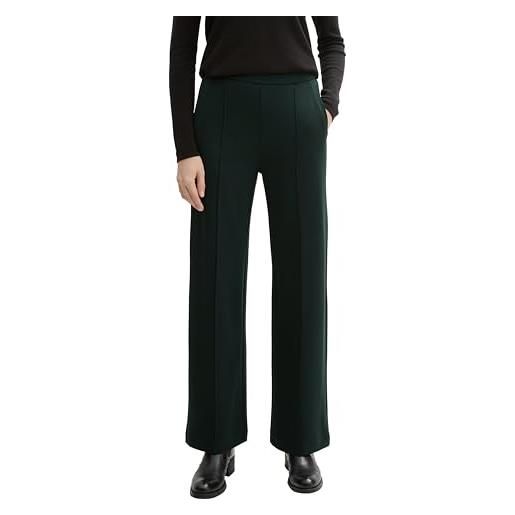 TOM TAILOR 1047243 lea straight pantaloni, 14172-dark sapphire green, 34w x 32l donna
