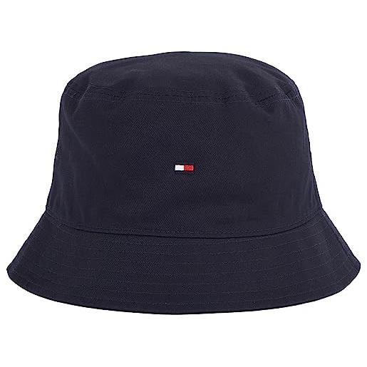 Tommy Hilfiger cappello da pescatore uomo flag bucket hat, blu (desert sky), taglia unica