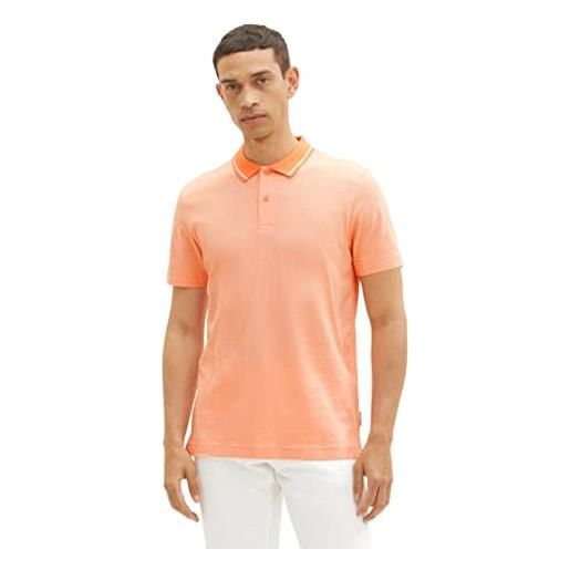 TOM TAILOR 1036437 polo, 31994 - melon orange white stripe, xl uomo