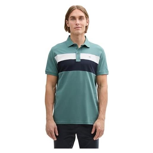TOM TAILOR polo da uomo, 30105 - deep bluish green, xl