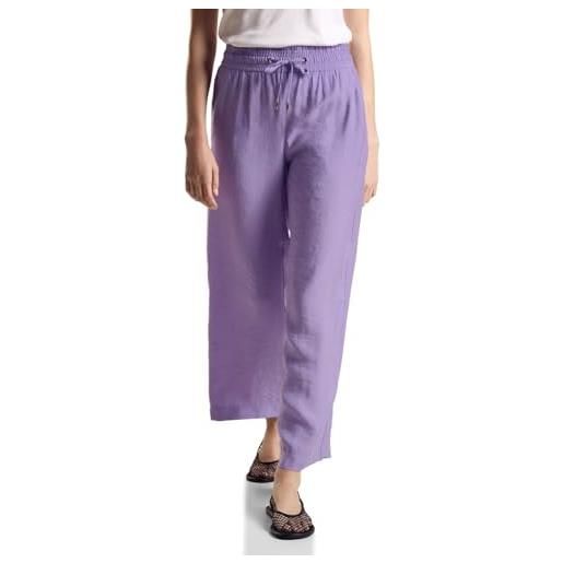 Street One a377878 cupro wide leg pantaloni, bellflower lilac, 42w x 32l women's