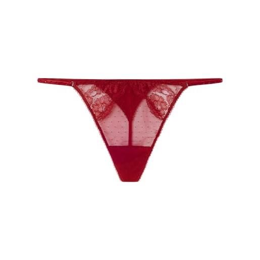 Women'secret tanga xmas red collection brief, rosso, xl donna
