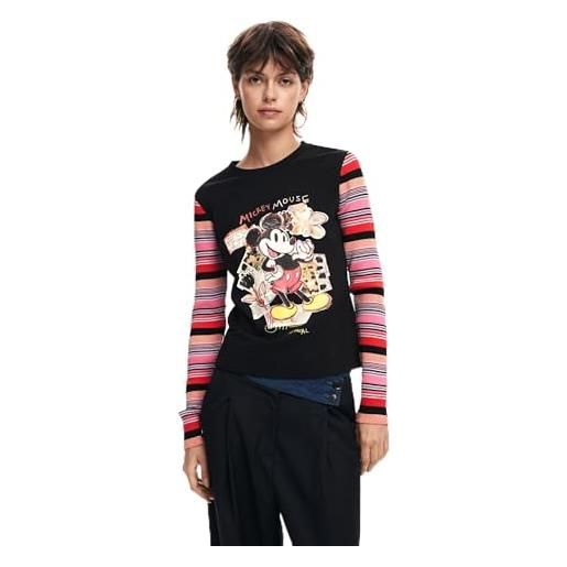 Desigual ts_patchmickey 2000, xxl, nero, xxl