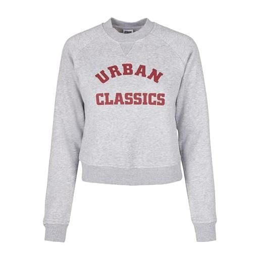 Urban Classics pantaloncini da donna college crew felpe, grigio, xl