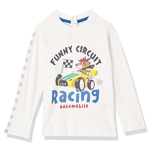 Chicco, maglietta con maniche lunghe in cotone, bimbo 0-24, bianco, 3 mesi