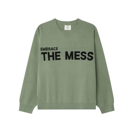 Springfield embrace the mess sweater felpa, verde, 9-10 anni bambini e ragazzi
