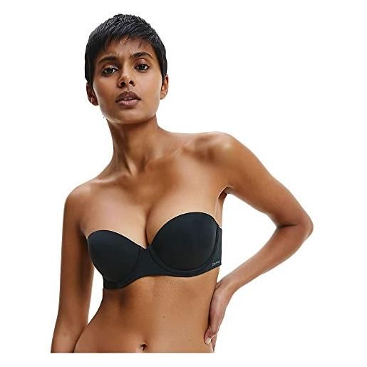 Calvin Klein donna reggiseno senza spalline push-up, nero (black), 4b
