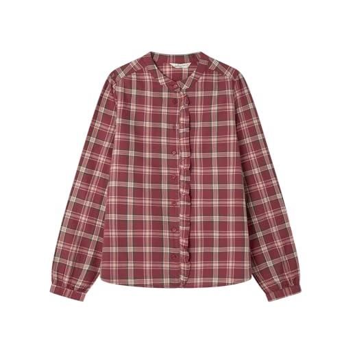 Springfield ruffle mao collar shirt blouse, orange (arancione), 42 donna