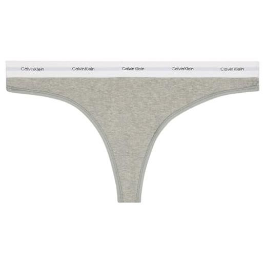 Calvin Klein donna perizoma thong intimo, grigio (grey heather), l