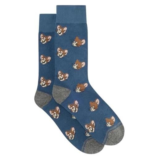 Springfield tom&jerry jerry face socks, blu, 39-42 uomo