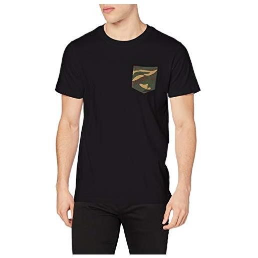 Urban Classics bekleidung camo pocket tee - t-shirt manica corta da uomo, colore multicolore (blk/camo), taglia small