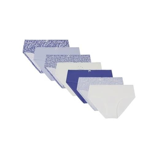 Women'secret pack 7 bragas femenino ice collection brief, blu, l donna