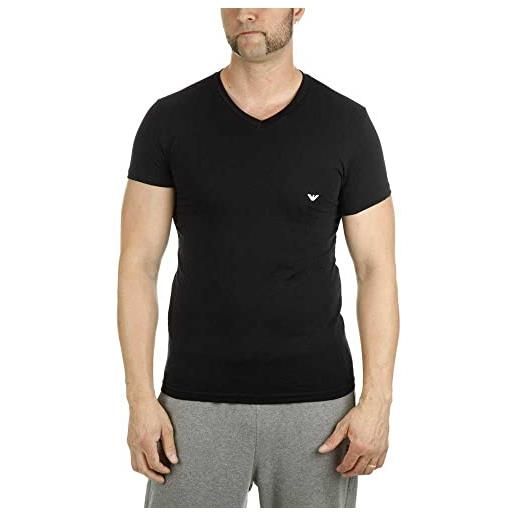 Emporio Armani crew neck t-shirt on-site edition, maglietta uomo, nero, l