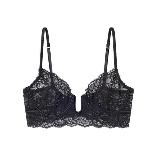 Women'secret sujetador bustier con aros sequins lace collection reggiseno, nero, 85b donna