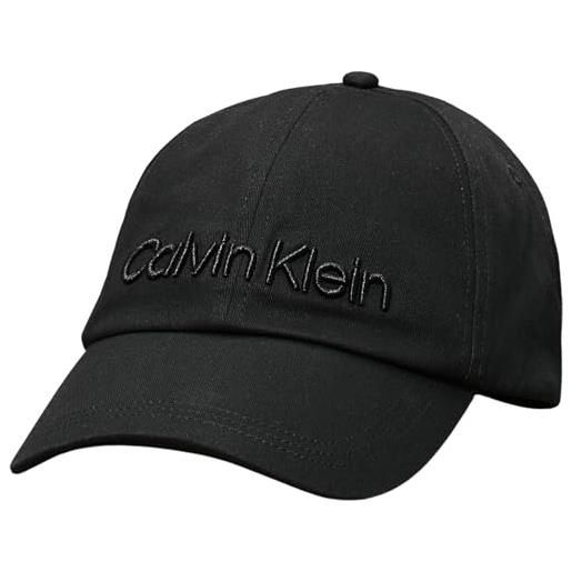Calvin Klein cappellino uomo calvin embroidery cappellino da baseball, nero (black), taglia unica