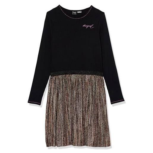 Desigual vest_paula, vestito casual ragazze, black, 