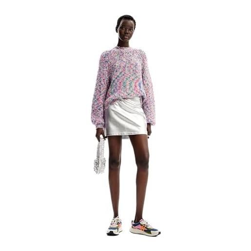 Desigual maglione da donna flat knit thin gauge, felpa donna, materiale finitura: , m