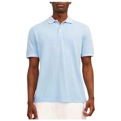 JACK & JONES jprbluwilliam wash ss polo, azzurro, s uomo