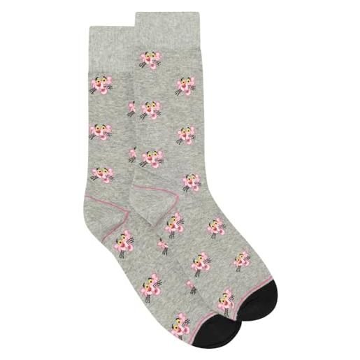 Springfield face the pink panther socks, grigio, 39-42 uomo