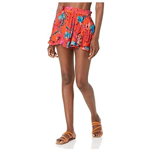 Desigual short_alondra copricostume, colore: arancione, m donna