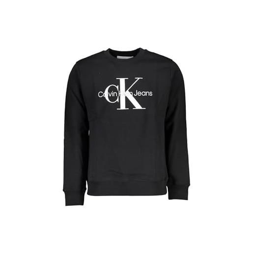 Calvin Klein Jeans calvin klein uomo felpa core monologo senza cappuccio, nero (ck black), xxl