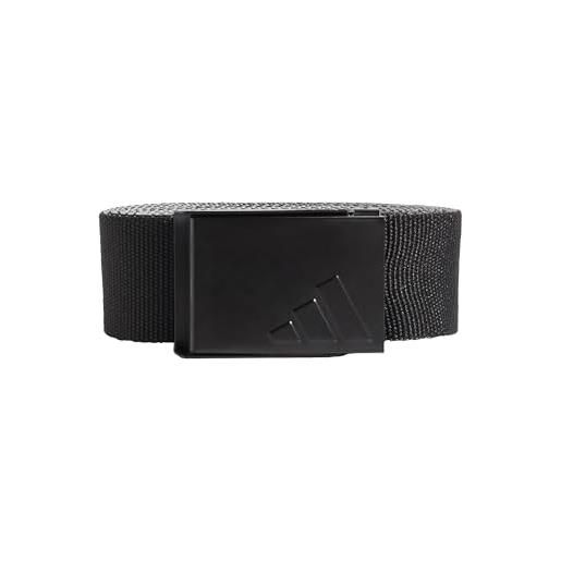 adidas homme reversible webbing belt, black/grey two, one size