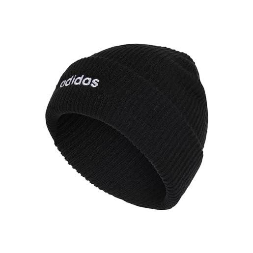 adidas unisex - adulto classic beanie, black/white, l