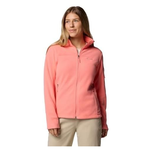 Columbia fast trek 2 jacket, giacca in pile con cerniera intera donna, alpenglow, m