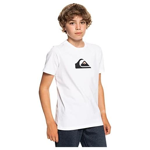 Quiksilver - comp logo screen tee per ragazzo - bright white - 8