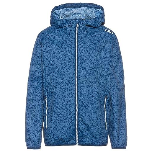 CMP - giacca kid g con cappuccio antipioggia, blue, 176