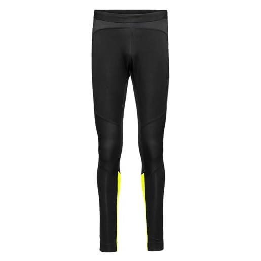 GORE WEAR gorewear r5 windstopper® tights uomo, black / neon yellow, xxl