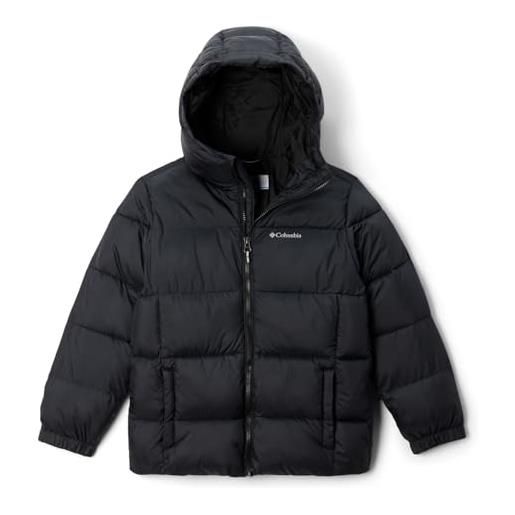 Columbia puffect hooded jacket, isolamento, protezione per il mento, tasche di sicurezza, polsini elasticizzati - unisex per ragazzi