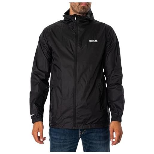 Regatta uomo giacca impermeabile pack it, black, xxl