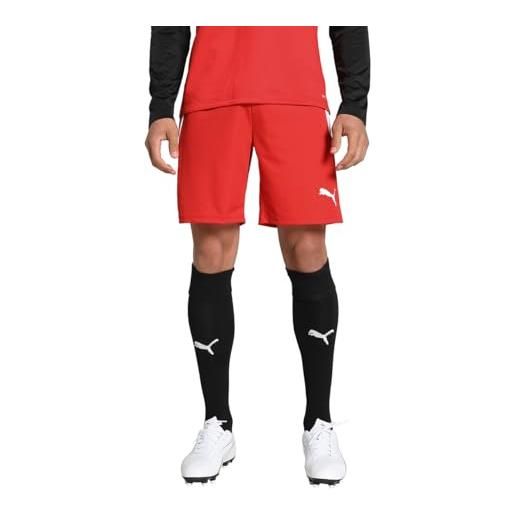 Puma teamliga shorts, costume a boxer men's, rosso red e bianco white, xxl