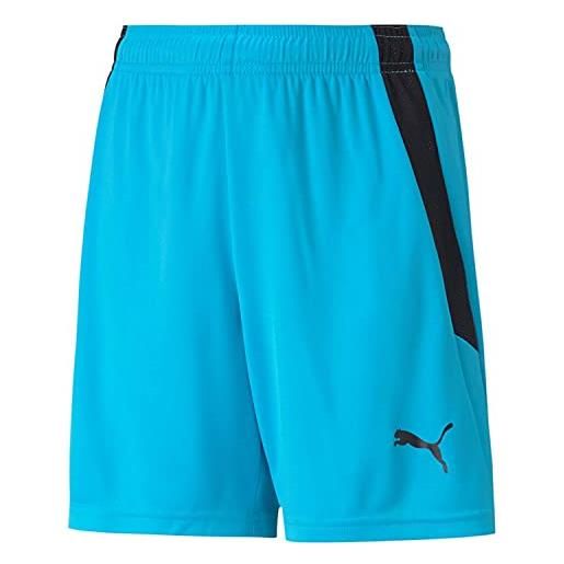 PUMA teamliga shorts jr - pantaloncini unisex per bambino, unisex - bimbi 0-24, pantalone corto, 704931-40, blu, 12 anni