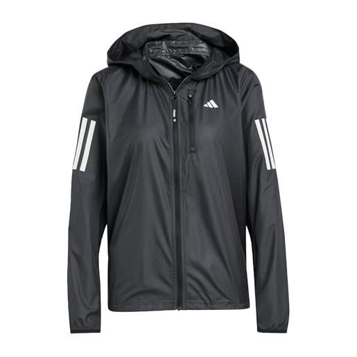 adidas donna own the run jacket, black, xs