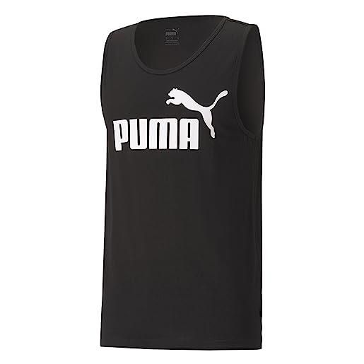 PUMA pumhb|#puma ess tank canotta sportiva, uomo, puma black, l