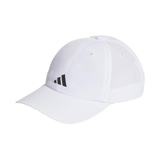 adidas unisex - adulto running essentials aeroready six-panel baseball cap, white/matte silver, m