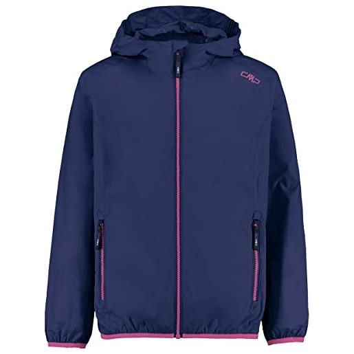 CMP - giacca kid g con cappuccio antipioggia, blue, 116