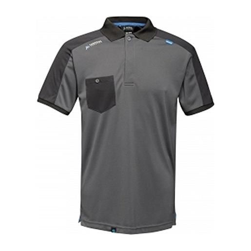 Regatta polo workwear tactical threads offensive ad asciugatura rapida t-shirts/polos/vests, uomo, seal grey, xl