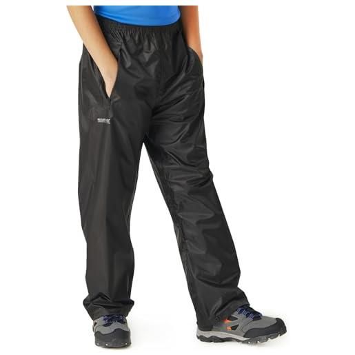 Regatta childrens kids stormbreak overtrousers, pantaloni donna eleganti bambini, black, 14 years