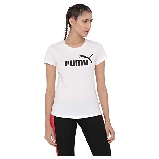 Puma ess logo tee w, maglietta donna, bianco (white), xs