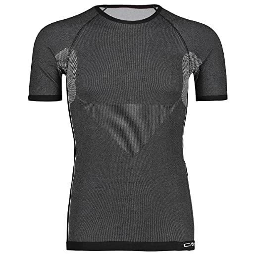CMP - t-shirt senza cuciture da uomo, nero, xlxxl