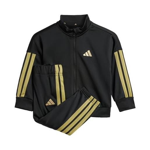adidas mixte bébé essentials climacool tracksuit, black/gold metallic, 9-12 months
