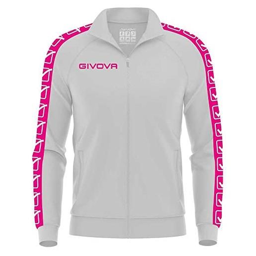 GIVOVA giacca tricot band bianco/fuxia tg. L