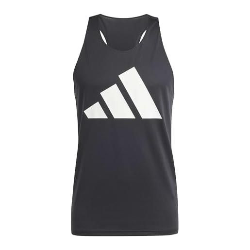 adidas uomo run it tank top, black, m