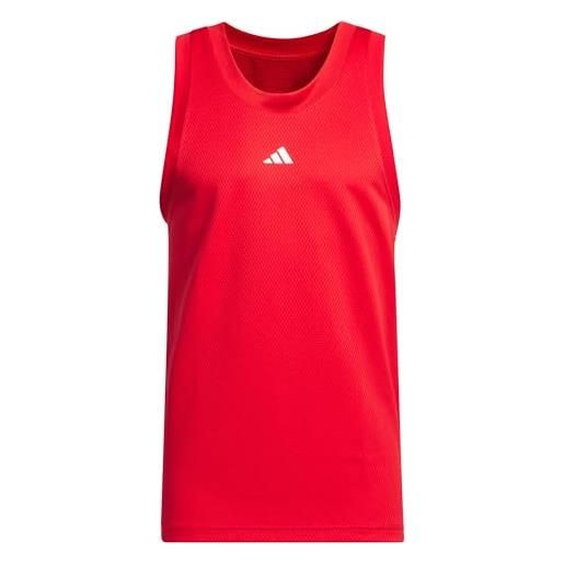 adidas uomo basketball legends tank top, better scarlet/white, s