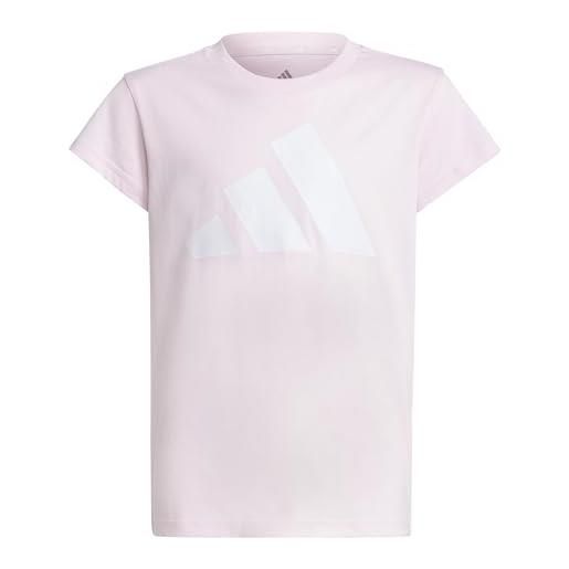 adidas essentials t-shirt, t-shirt bambina, clear pink/white, 